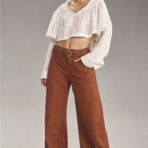Pilcro Brown Flare Jeans